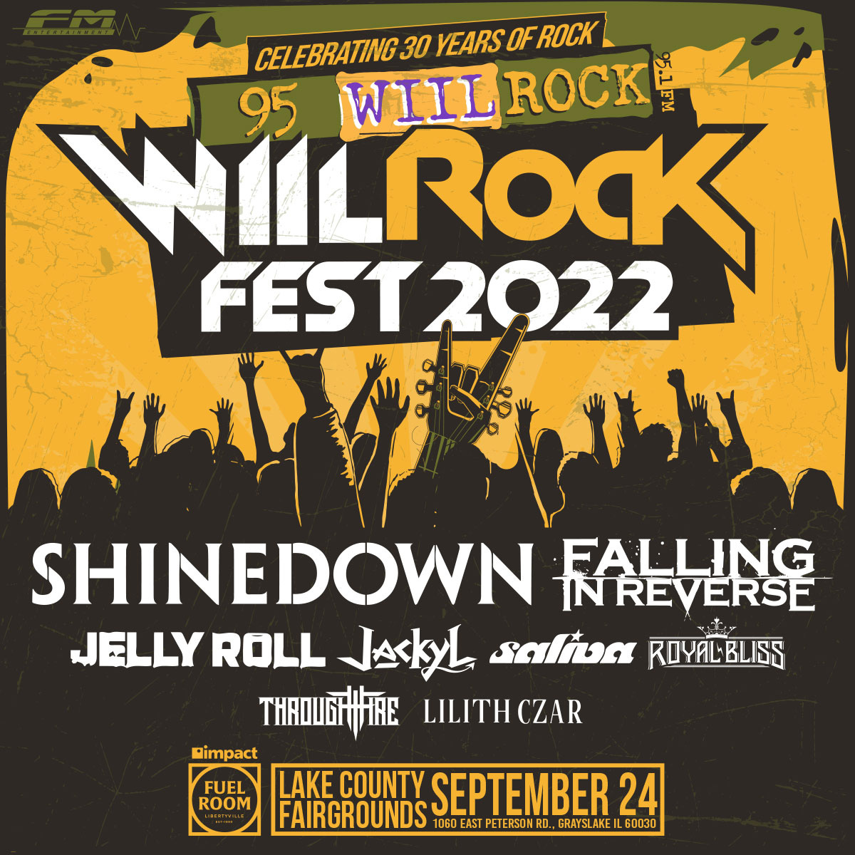 95 WIIL Rock Fest - Celebrating 30 Years of Rock show poster